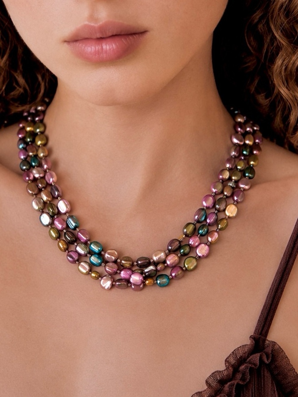 Multicolor Pearl Beaded Statement Necklace - Women Jewelry